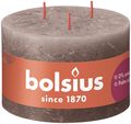 Bolsius Pillar Candle Rustic 3 Wicks Rustic Taupe - 9 cm / ø 14 cm
