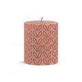 Bolsius Pillar Candle Rustic Print Misty Pink - 8 cm / ø 7 cm