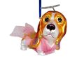 Christmas Tree Decoration Dachshund In Angel Costume Pink