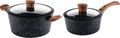 Westinghouse Pan Set Marble Wood (Roasting Pan ø 28 cm + Saucepan ø 20 cm) - Induction and all other heat sources