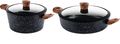 Westinghouse Pan Set Marble Wood (Roasting Pan + Snack Pan) ø 28 cm - Induction and all other heat sources