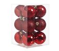 Cosy @Home Christmas Baubles Red ø 6 cm - 12 Pieces