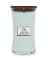 WoodWick Scented Candle Large Sagewood &amp; Seagrass - 18 cm / ø 10 cm