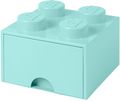 LEGO® Storage Box with Drawer Azure Blue 25x25x18 cm