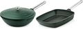 Westinghouse Performance Pan Set (Wok Pan + Grill Pan) ø 28 cm - Green - Induction and all other heat sources
