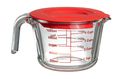Sareva Measuring cup - with lid - Heat-resistant Glass - 1 liter
