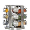 Blackwell Spice Rack / Spice Carousel - including 12 spice jars - Stainless Steel