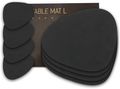 LIND DNA Giftset Placemats &amp; Coasters Nupo - Leather - Black - 8-Piece Set
