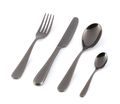 Alessi 24-Piece Cutlery Set Nuovo Milano - 5180S24M-PVD - Monoblock - Black - by Ettore Sottsass