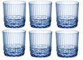 Bormioli Rocco Cocktail Glasses / Whiskey Glasses / Water Glasses America 20's Sapphire Blue 370 ml - 6 Pieces