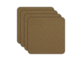 ASA Selection Coasters - Soft Leather - Cork - 10 x 10 cm - 4 Pieces