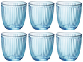 Bormioli Rocco Water Glasses Line Blue 290 ml - 6 pieces
