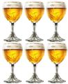 Grimbergen Beer Glasses on Foot 250 ml - 6 Pieces