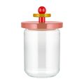 Alessi Glass Storage Jar Twergi - ES16/100 2 - Pink - ø  12 cm / 1 Liter - by Ettore Sotsass
