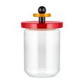 Alessi Glass Storage Jar Twergi - ES16/100 - Red - ø  12 cm / 1 Liter - by Ettore Sotsass
