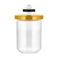 Alessi Glass Storage Jar Twergi - ES16/100 1 - Yellow - ø  12 cm / 1 Liter - by Ettore Sotsass