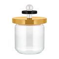 Alessi Glass Storage Jar Twergi - ES16/75 1 - Yellow - ø  12 cm / 750 ml - by Ettore Sotsass