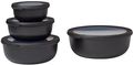 Mepal Bowls Set Nordic Black - Set of 4 (350, 750 ml, 1.25 and 2.25 Liter)