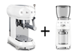SMEG Espresso Machine + Coffee Grinder White