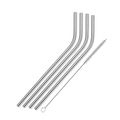 Westmark Straws Curved Stainless Steel - Set of 4