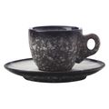Maxwell &amp; Williams Cup and Saucer Caviar Granite 80 ml