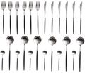 Jay Hill 24-Piece Cutlery Set Stainless Steel Black