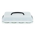 Patisse Muffin Tin Silver Top With Carrying Lid 12 Compartments