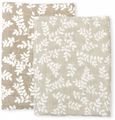 A Little Lovely Company Hydrophilic Cloth - Leaves - Taupe - 2 Pieces