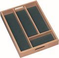 Wooden cutlery tray with 4 compartments