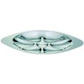 Oyster dish - stainless steel - for 6 oysters