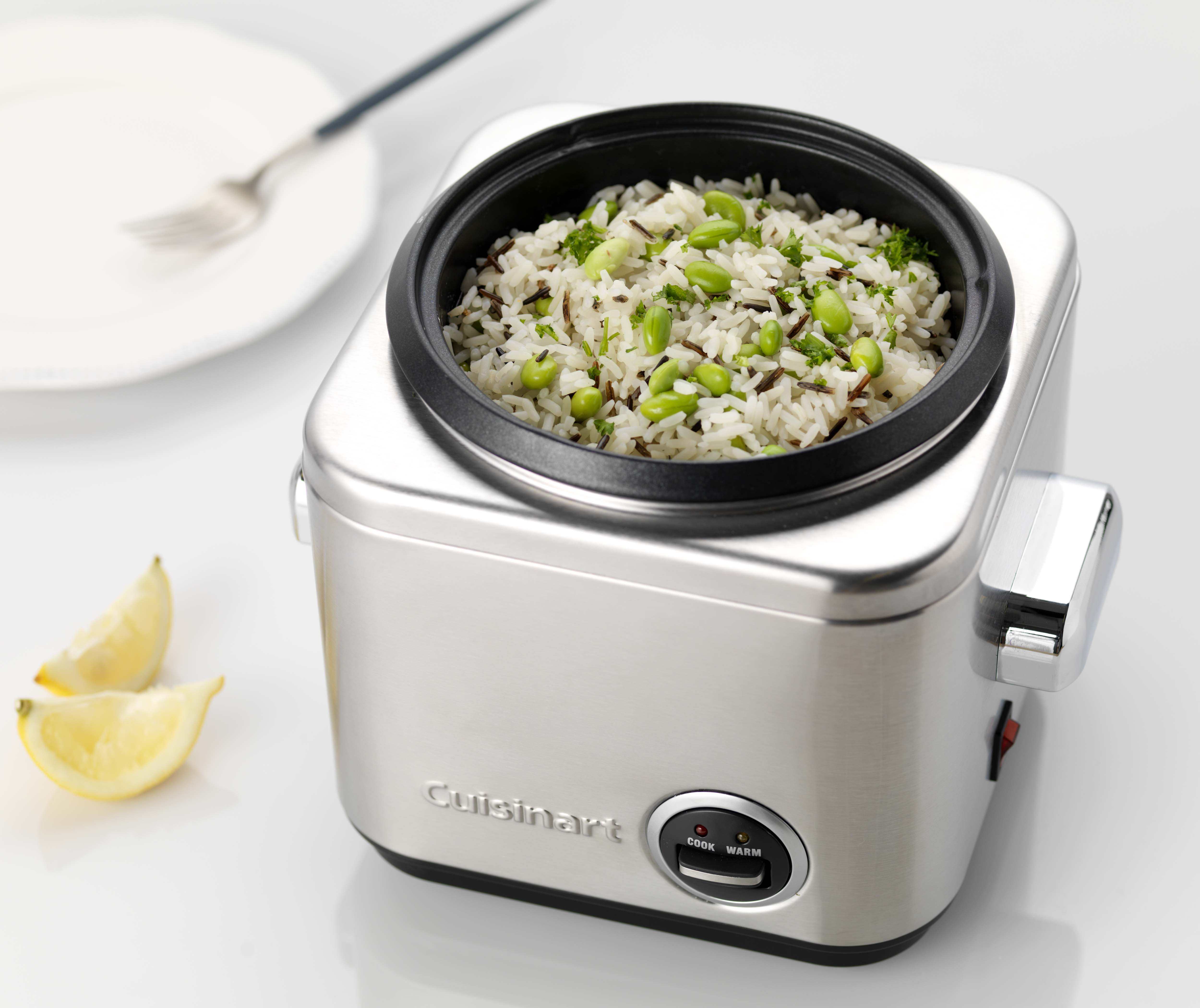 Cuisinart Rice Cooker Classic - CRC800E - non-stick - steam function - 12  person - Frosted Pearl - 1.4 Liter