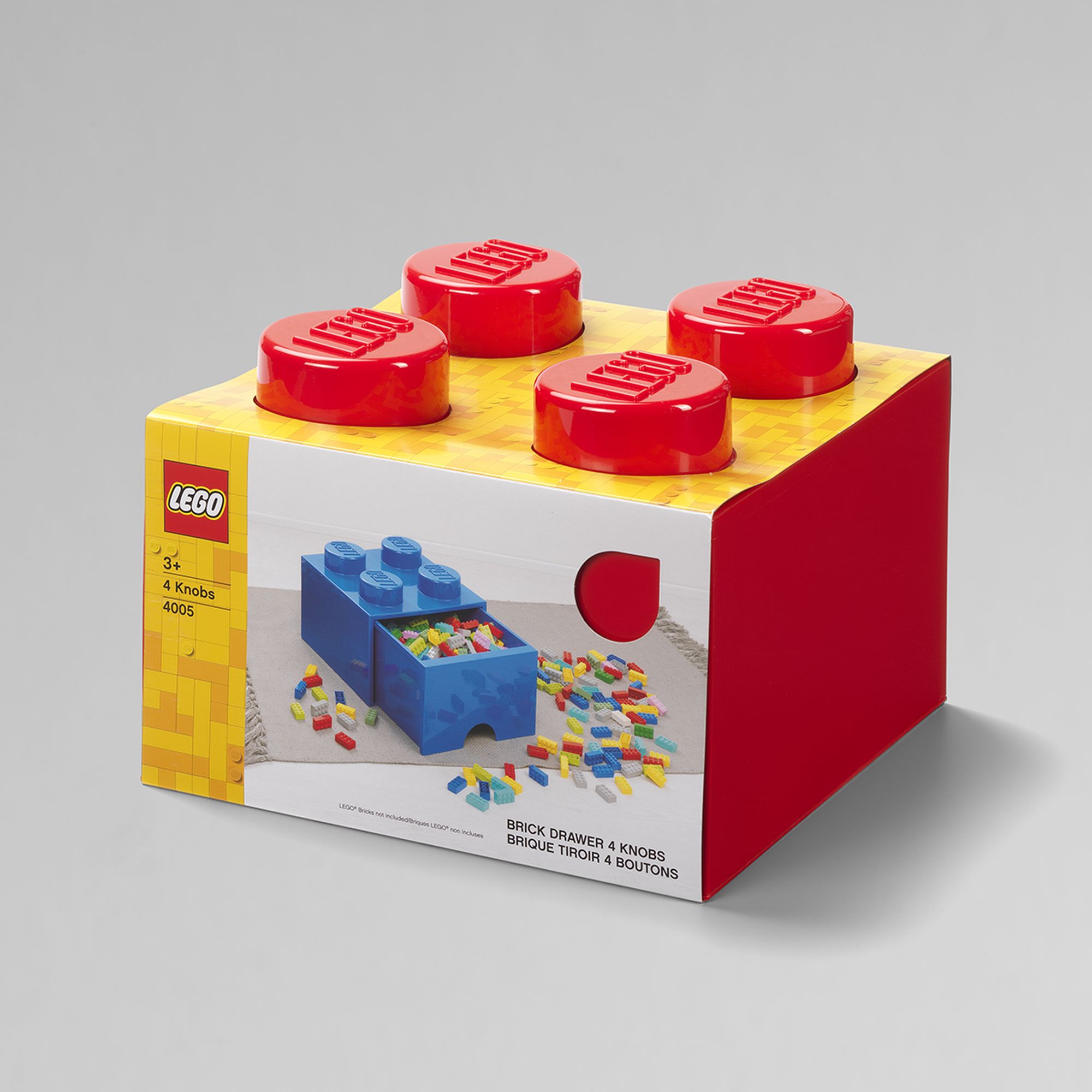 LEGO® Storage Box with Drawer Red 25 x 25 x 18 cm