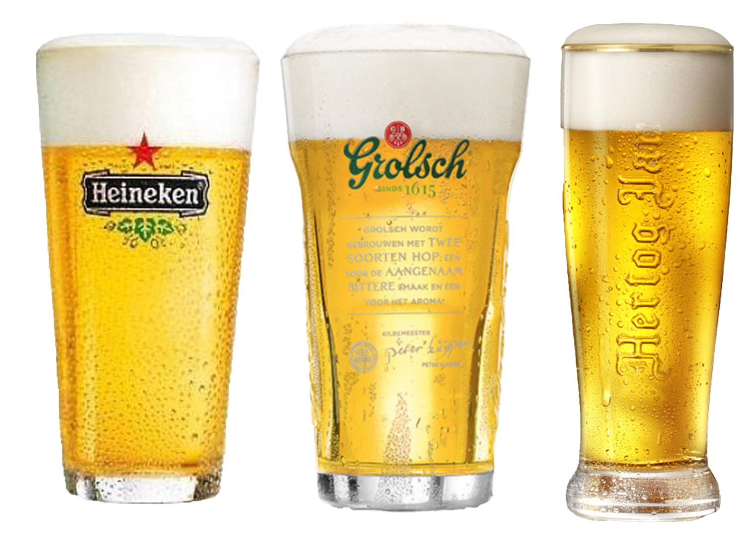 Set of 2 Grolsch Beer Glasses (Pint)