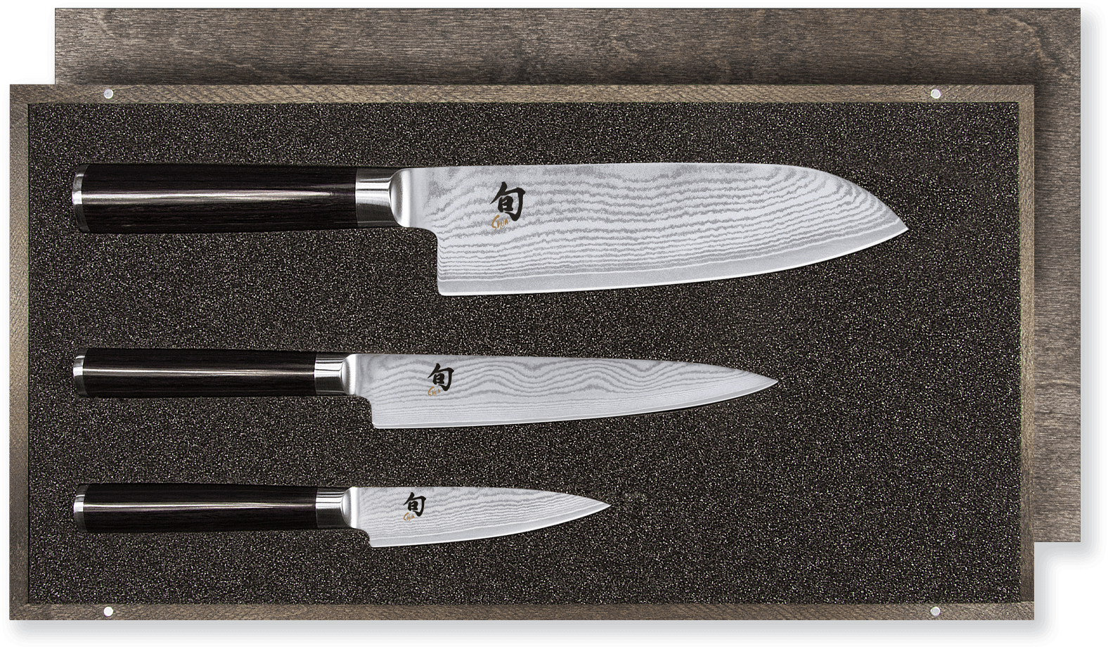 Kai Knife Set Shun Classic (Paring Knife + Utility Knife + Santoku Knife)  3-piece - DMS-310