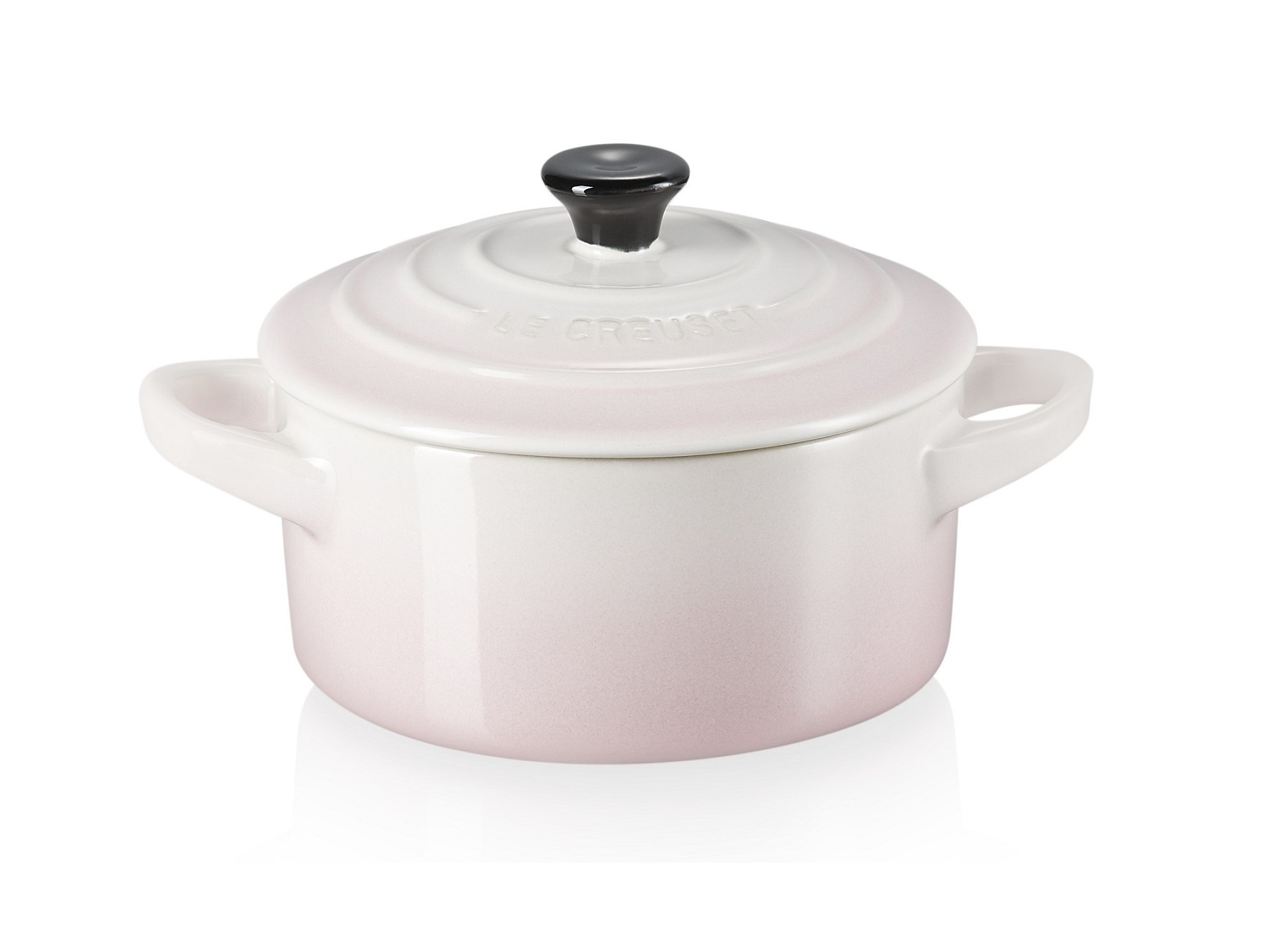Nebu Groene achtergrond deur Le Creuset Serving Pan / Mini Casserole - Signature - Shell Pink - ø 10 cm  / 250 ml | Buy now at Cookinglife