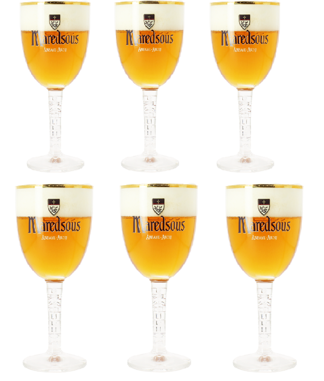 Maredsous Beer Chalice Glass 33cl Official Maredsous Beer Glass 