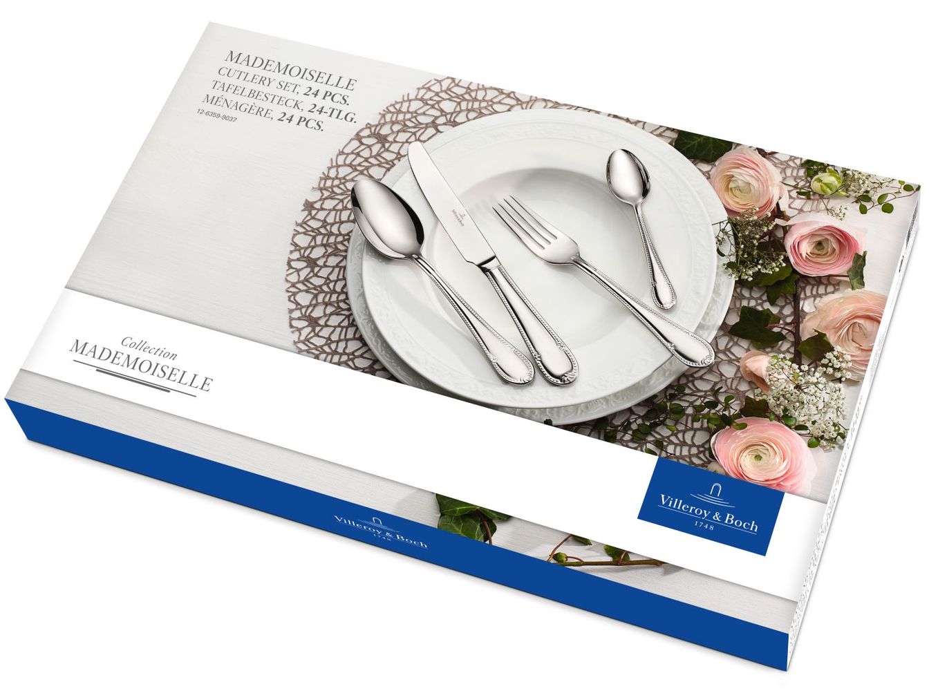 Villeroy & Boch Mademoiselle Cutlery Set 30 Pieces, Stainless Steel, Silver