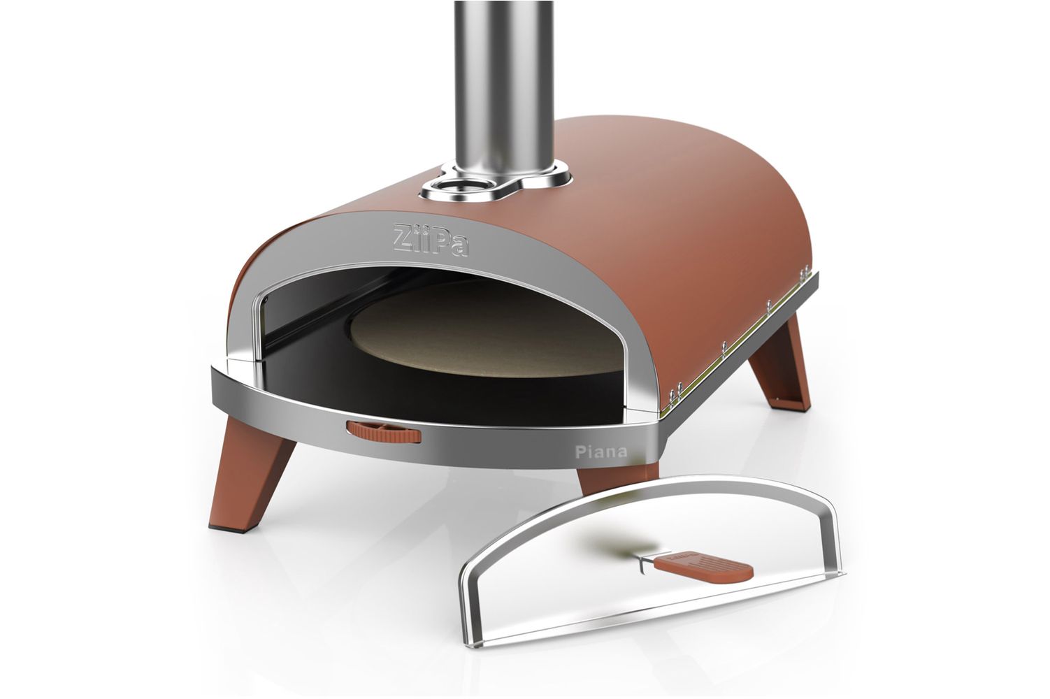 ZiiPa Pizza Oven Piana Wood-fired - with Thermometer - Terracotta - for ø 30 cm pizzas | Buy now at Cookinglife