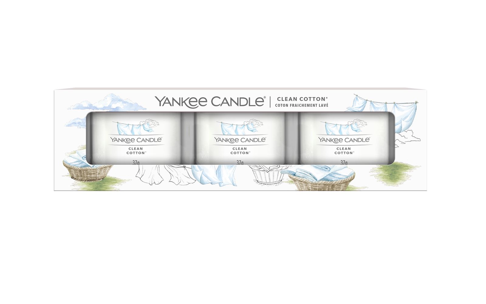 Set Yankee Candle Clean Cotton