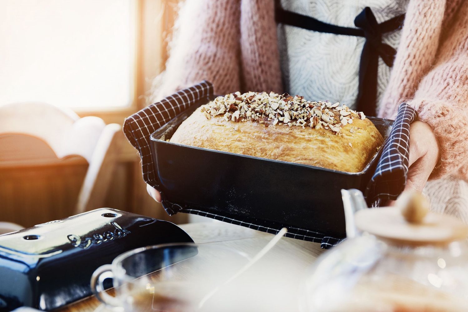 Emile Henry Covered Bread Loaf Pans, Kitchen Essentials
