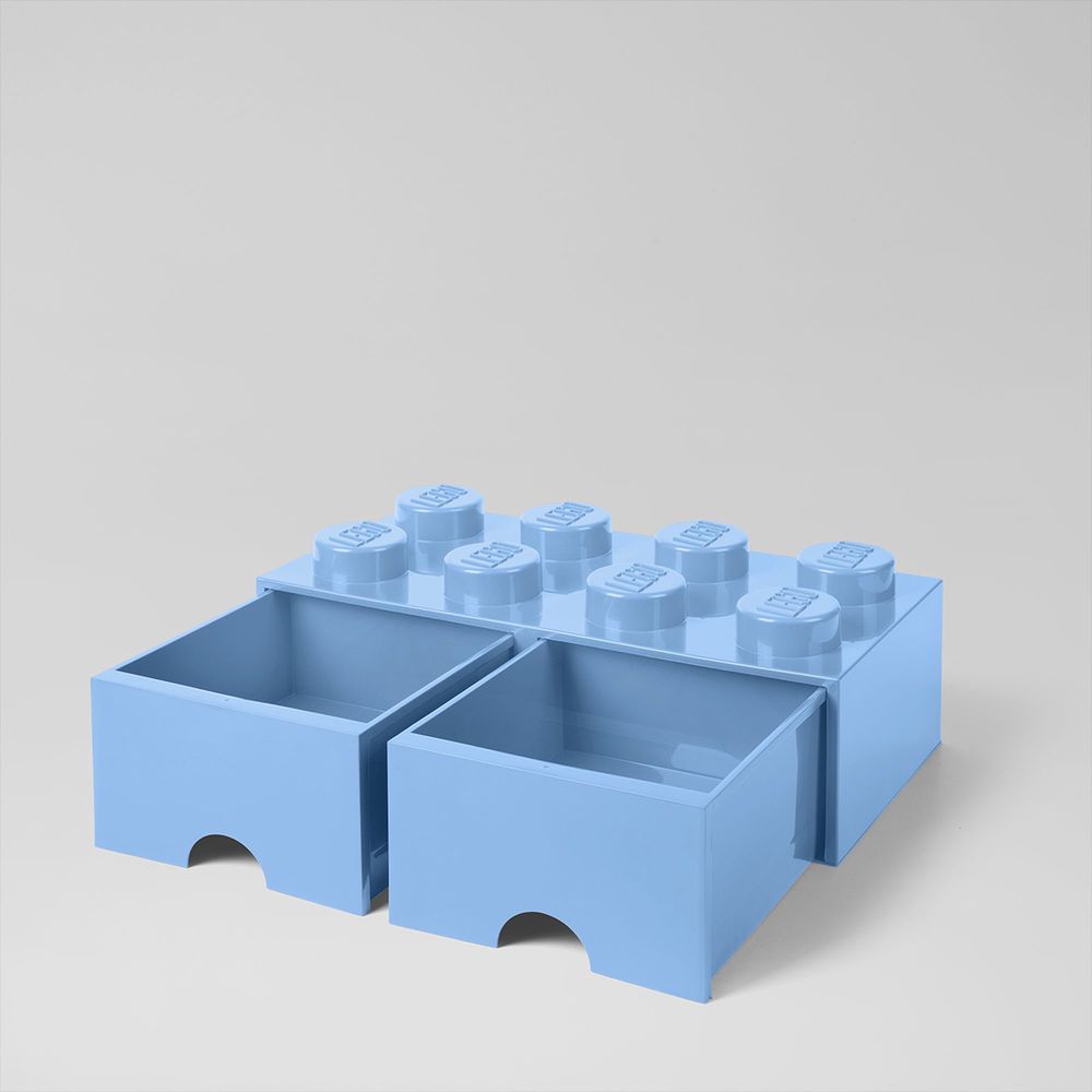 Lego Storage Storage Drawer - 8 Knobs - 50x25x18 - Light Blue