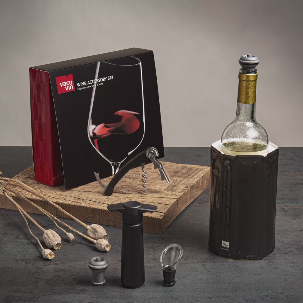 Vacu Vin Wine Saver Black Gift Pack - Fine Wine Delivery