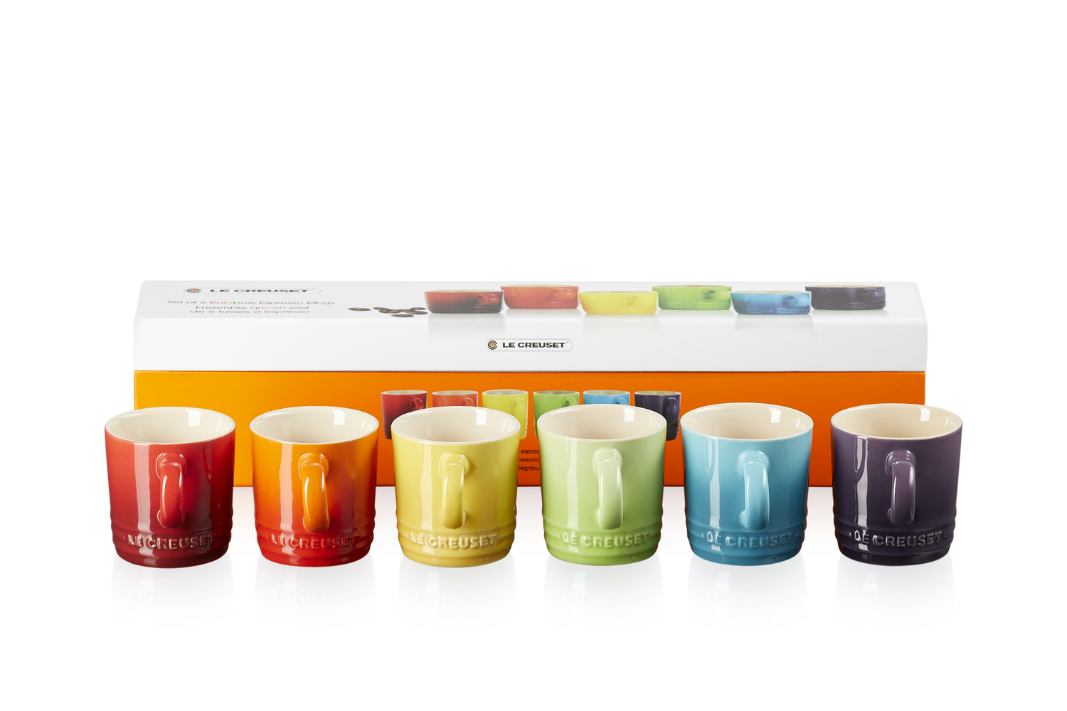 Le Creuset Espresso cups Rainbow 100 ml - 6 Pieces