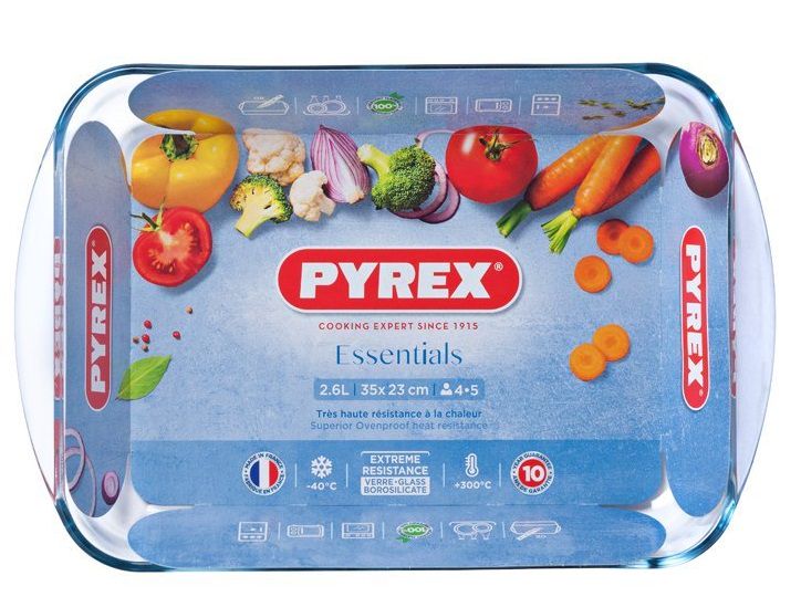 Plat à four en Pyrex Essentials - 40 x 28 x 7 cm / 4,5 litres