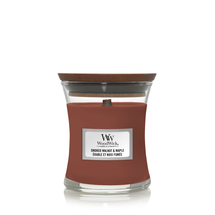 WoodWick Scented Candle Mini Smoked Walnut &amp; Maple - 8 cm / ø 7 cm