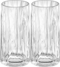 Koziol Long Drink Glasses / Cocktail Glasses - unbreakable - Superglass - 300 ml - 2 Pieces