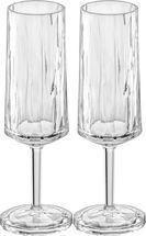 Koziol Champagne Glasses - unbreakable - Superglass 100 ml - 2 Pieces
