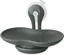 Koziol Soap Dish with Suction Cup Loop Grey