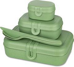 Koziol Lunch Box Set - Pascal - Green - Set of 4