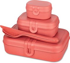Koziol Lunch Box Set - Pascal - Pink - Set of 4